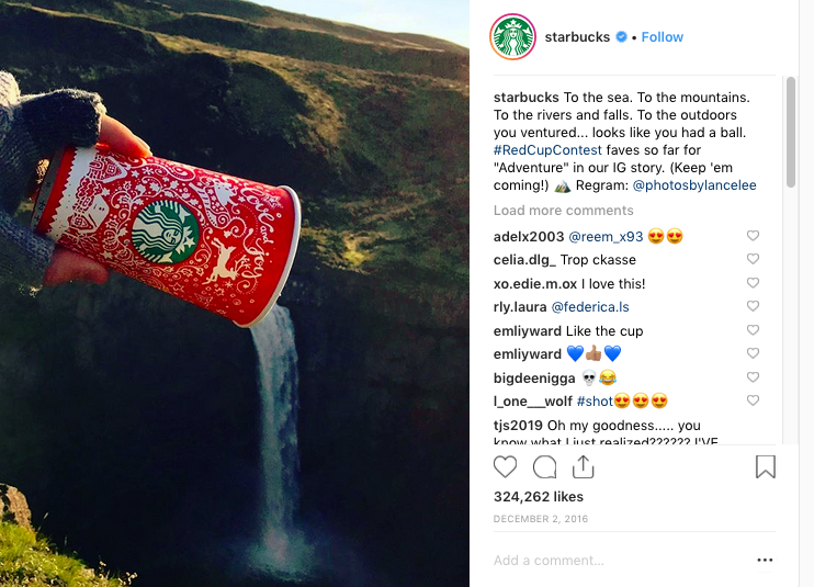 Starbucks ins post