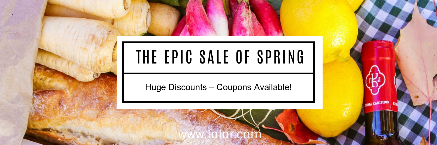 spring food sale twitter cover