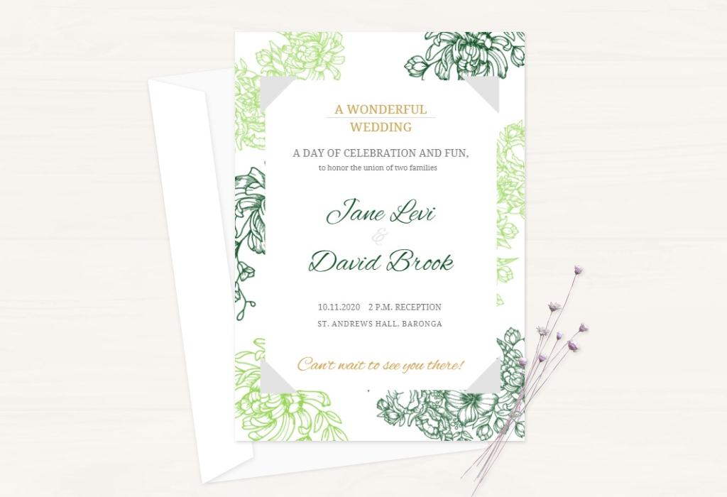 export your wedding invitation