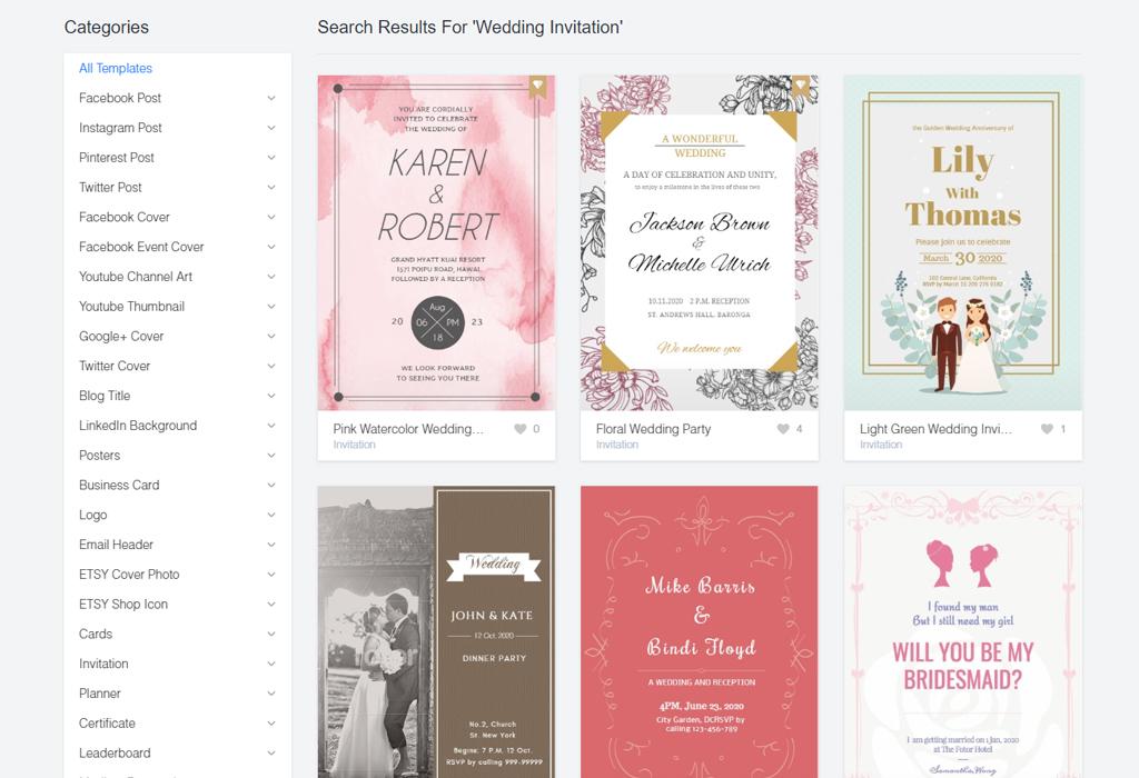 wedding design templates