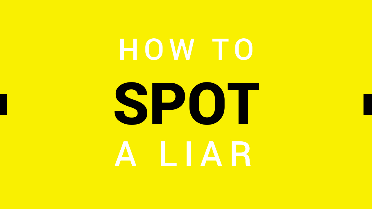 12.How to spot a liar YouTube thumbnail template