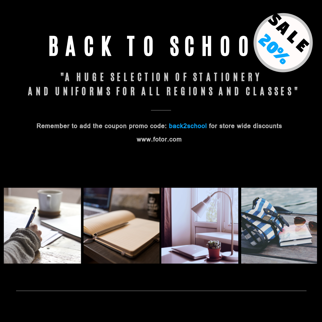 2. Back to school sales poster template