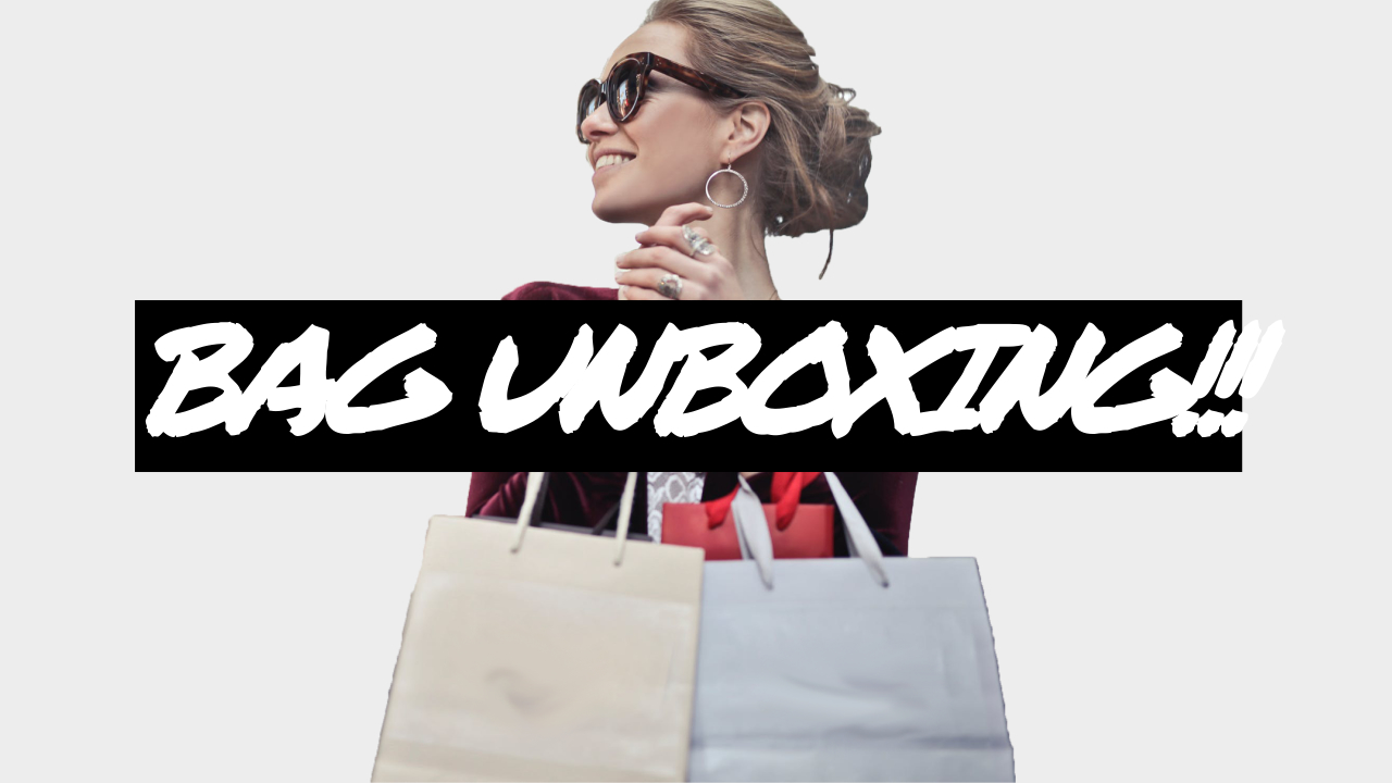 30.Bag unboxing YouTube thumbnail template