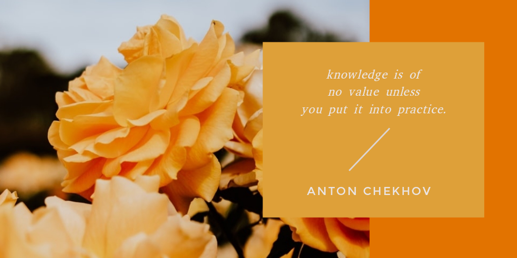 orange flower quote post