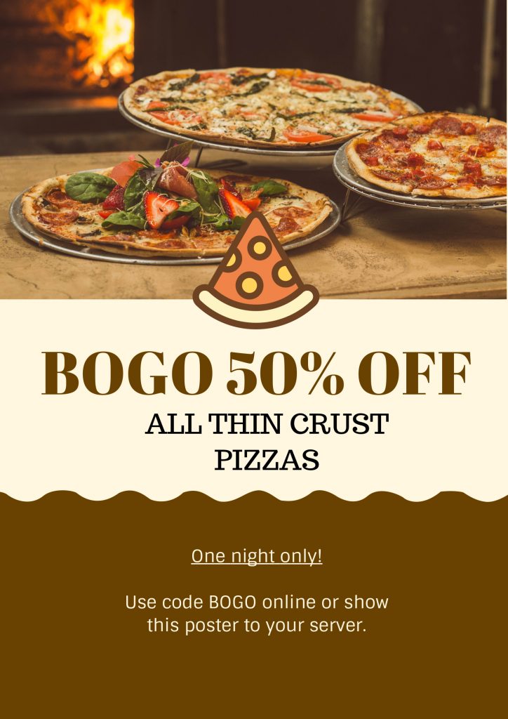 pizza discount poster