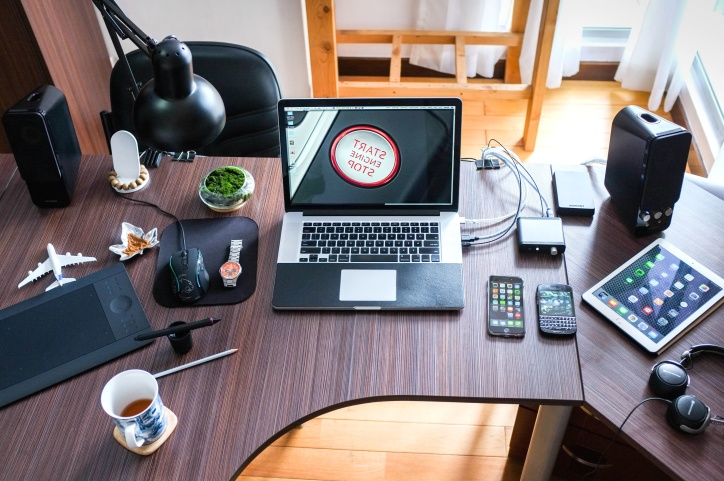 work on a desk