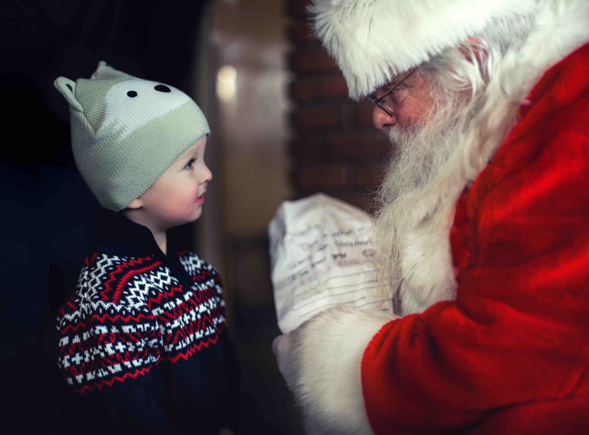 Baby and Santa