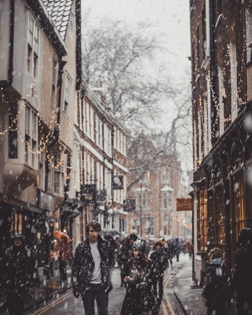 snow streetscape