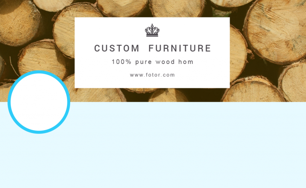 Fotor twitter header template for furniture business