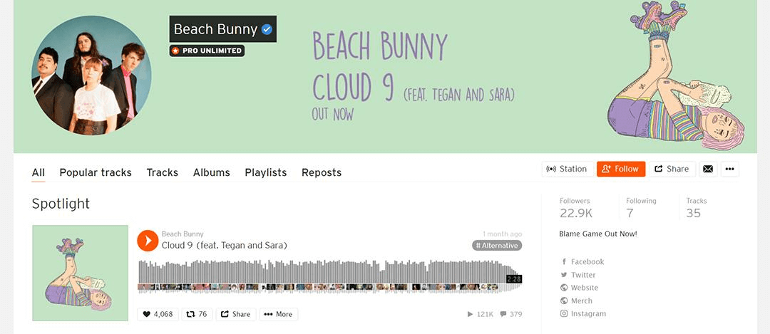 Beach Bunny soundcloud