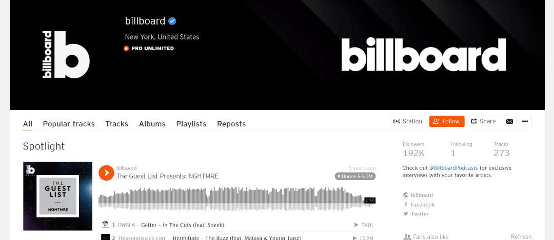 Billboard soundcloud