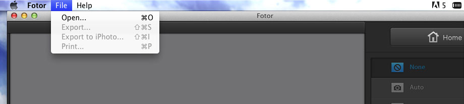 add photos to edit in Fotor photo editor for Mac